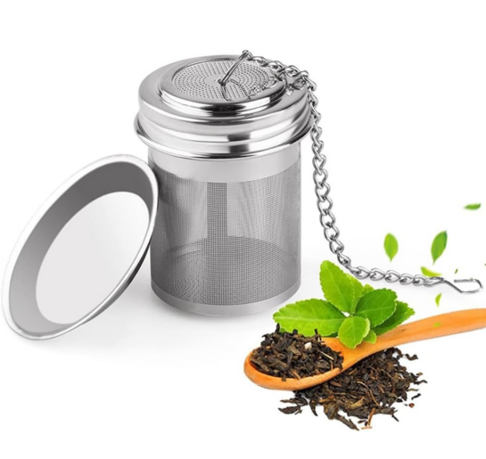 Bazaar : Supvox® Stainless Steel Tea Infuser with Drip Tray (Loose Tea Filter)