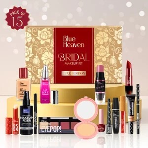 BLUE HEAVEN Bridal Makeup Kit Luxe Edition Makeup Gifting Combo Set for Women - Pack of 15