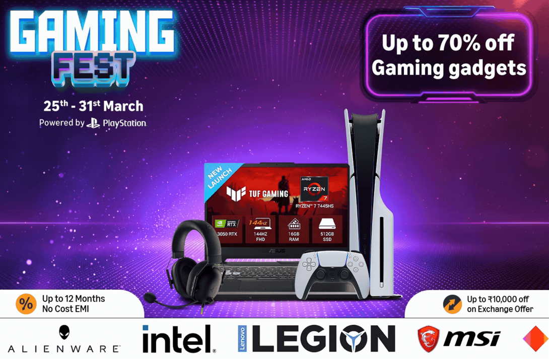 Amazon Gaming fest up to 70% off on gaming gadgets