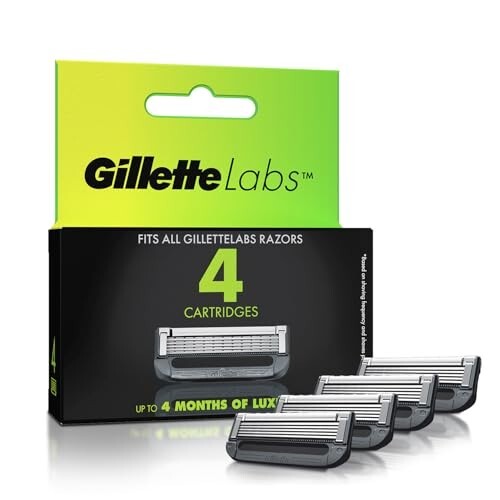 Amazon Now - Gillette Labs Shaving Blades For Men Pack Of 4 Cartridges {Location Specific}