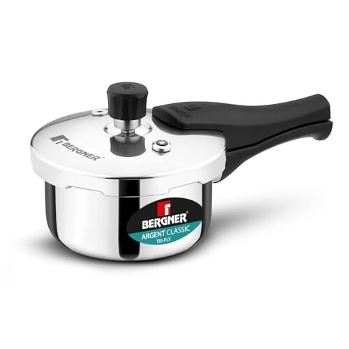 Bergner Argent Classic Triply Stainless Steel 1 Liter Outer Lid Pressure Cooker
