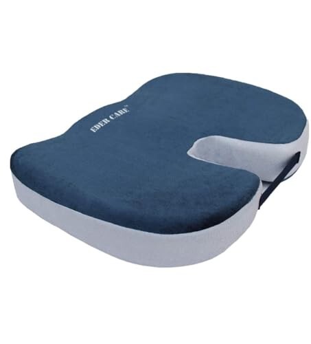 Doctor Recommended Coccyx Seat Cushion for Tailbone Pain Relief,Sciatica Pain Relief,Hip Support,Lower Back Support - Orthopedic Foam Chair Cushions for Sitting with Removable Cover. - Blue