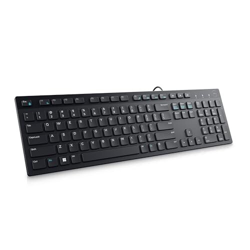 Dell KB216 Wired Multimedia Keyboard - Full-Size Layout with USB Interface, Chiclet Keys, Spill Resistance with 3 Indicator Lights| Plug and Play| Hot Keys: Volume, Mute, Play/Pause, Backward, Forward