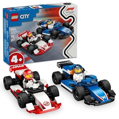 LEGO City F1 Williams Racing & Haas F1 Race Cars Vehicle Toy Set 6