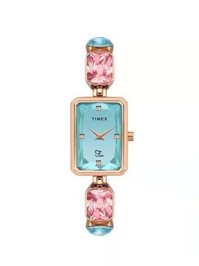 Timex Fria Rectangle 21mm Blue Dial Analog Women Watch - TWEL16900