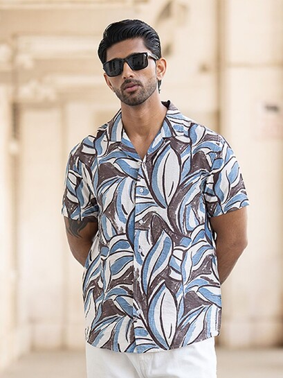 Powerlook Men Opaque Printed Casual Shirt 