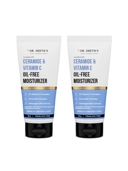 DR. SHETHS Set Of 2 Ceramide & Vitamin C Oil Free Moisturizer 50g Each
