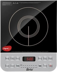 Pigeon 2100 W Induction Cooktop Push Button (Silver, Black, Brio+...more