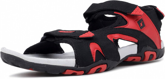 Sparx Men's SS0453G Black RED Sandal 9 