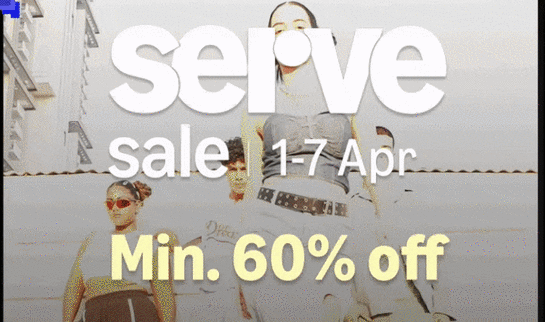 upcoming Amazon - Serve Sale - Min 60% Off 