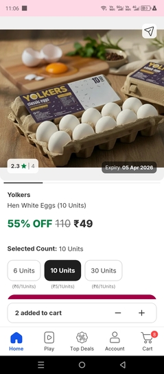Minutes - 10 Eggs @ Rs.49