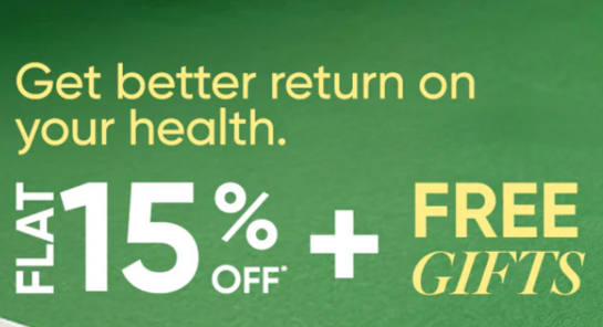 Wellbeing Nutrution - Pay Sale Flat 15% Off + Free Gift