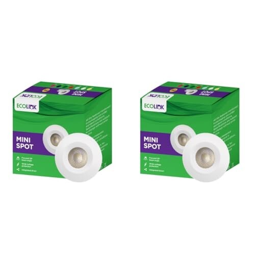 EcoLink Polycarbonate 2W Led Spot Light|B15D  Natural White,Pack of 2