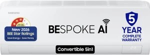 Samsung Bespoke AI 2026 1 Ton 3 WiFi Inverter Split AC | Voice Control, 5-in-1 Convertible, 4-Way Swing (White)