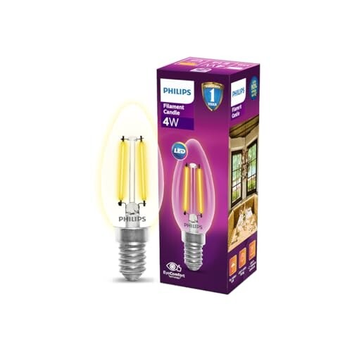 Philips 4-watt Filament Candle LED Bulb 