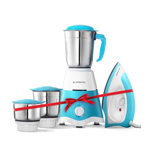 Longway Super Dlx Mixer Grinder with Kwid 1100W Dry Iron