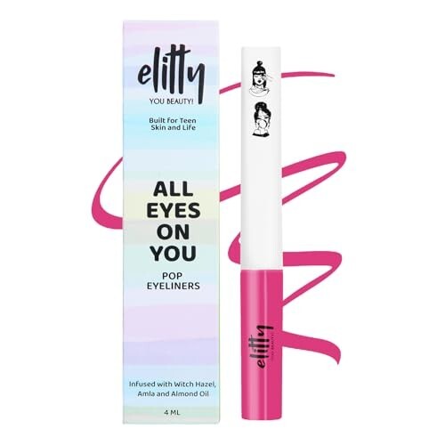 Elitty Waterproof Eyeliner - 4g Hot Pink Colour 