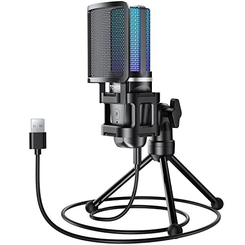 TONOR TC777 Pro Gaming USB Microphone with Tripod Stand