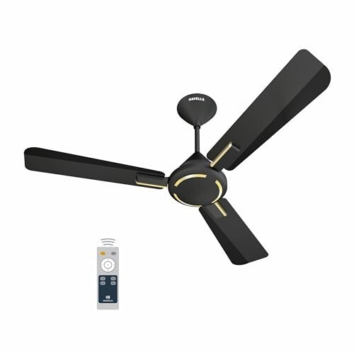 Havells 1200Mm Ambrose Bldc Motor Ceiling Fan|Premium Matt Finish Decorative Fan (Pack Of 1, Midnight)