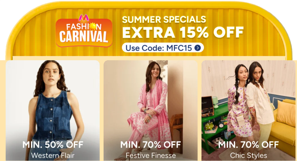 Myntra Insiders get Extra 10% off on these Fashion Brands in the Fashion Carnival Sale 2026