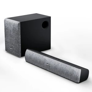 Mivi Fort S38 2.1 with Subwoofer, Surround Sound, BT v5.3 38 W Bluetooth Soundbar (Black, 2.1 Channel)
