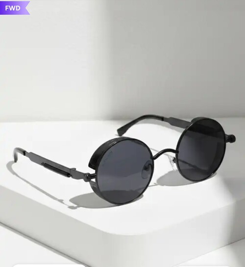  ROYAL SON Unisex Round Polarised & UV Protected Sunglasses CHI0084-C2