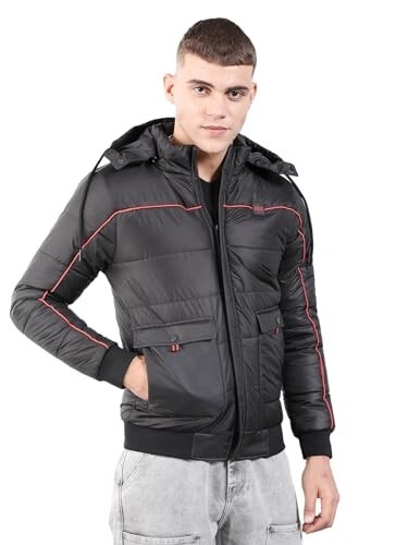 The Indian Garage Co Men Regular Fit Badges Bomber Jackets