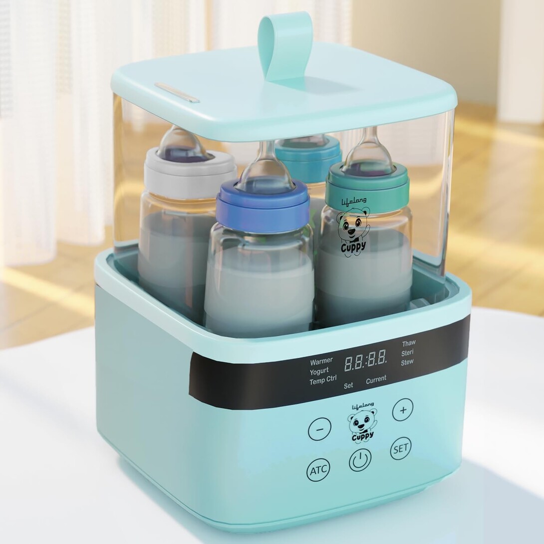 Cuppy 4-in-1 Baby Feeding Bottle Sterilizer & Warmer | Steam Sterilizer, Bottle Warmer, Food Heater | Fits 4 Bottles @ ₹2,299 (62% off, MRP ₹5,999)