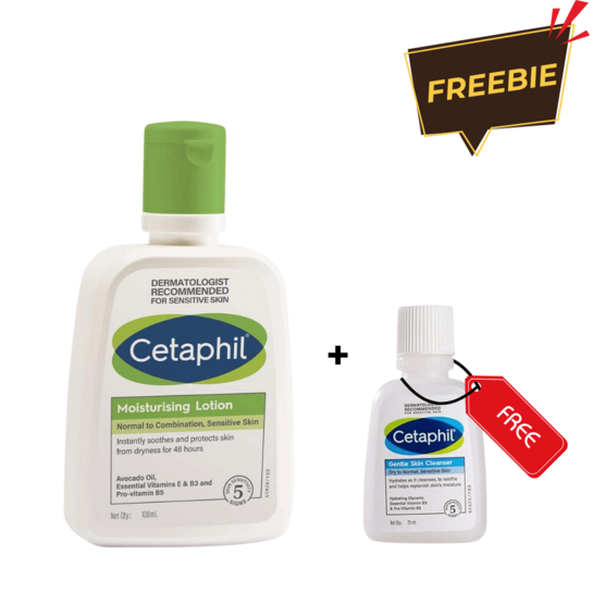 Free 25ml Cetaphil Skin Gentle Cleanser with all Cetaphil products at IndiGo Shop