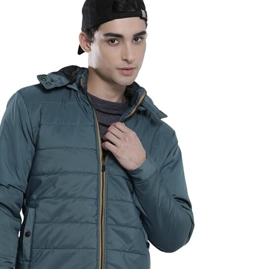 The Indian Garage Co Men Slim Fit Solid Puffer Jackets