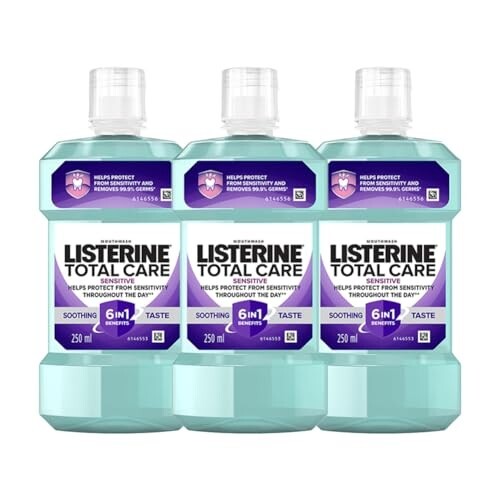 Listerine Total Care Sensitive Soothing Taste 250ml (Pack of 3)