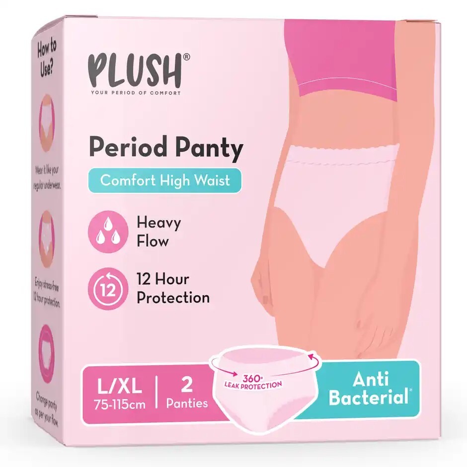 Zepto : Plush Period Panty High Waist | Disposable | L-XL