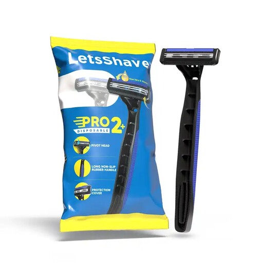 Zepto : LetsShave Pro 2+ Disposable Razor | Twin Blade with Lubra Strip