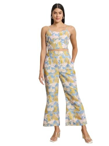 Womens 2-Piece Printed Coord Set | Treanding Top & Plazzo Co-ord Set