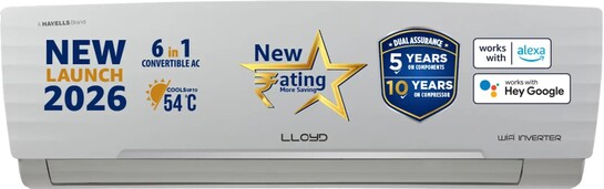 Lloyd 2026 Model 1.5 Ton 3 Star Split Inverter with Wi-fi AC (GLS...more