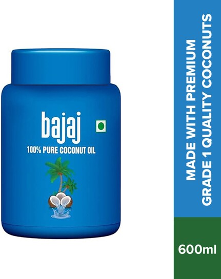  600 ML BAJAJ 100% Pure Coconut Oil Wide Mouth Jar - Location Specific 