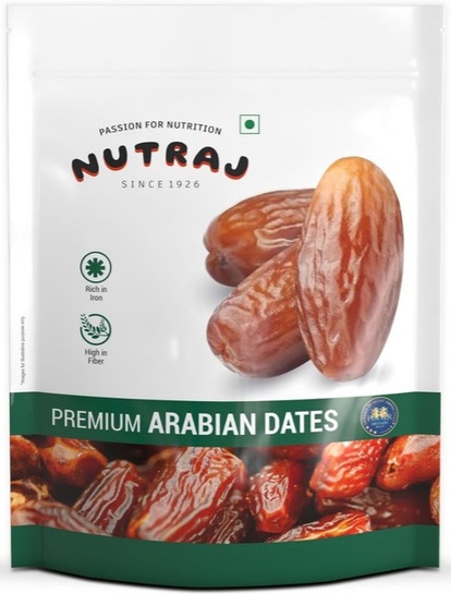 Half kilo Nutraj brand premium Emirati khajoor (dates) at  92 rupees