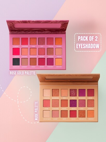 MINARA Long Lasting Eyeshadow Palette 36 G Nude Rose Gold 