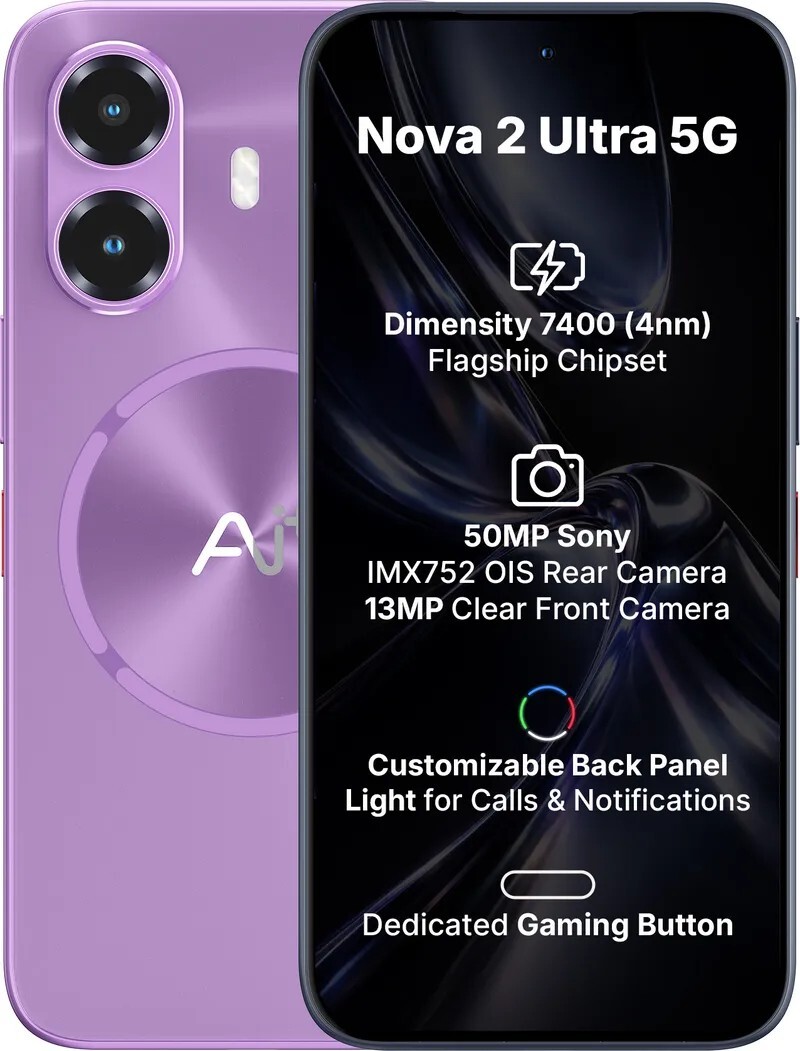 Ai+ Nova 2 Ultra 5G (Purple, 128 GB) (6 GB RAM) 