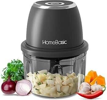 HOMEBASIC 350ml Rechargeable Electric Chopper | 6 Stainless Steel Blades