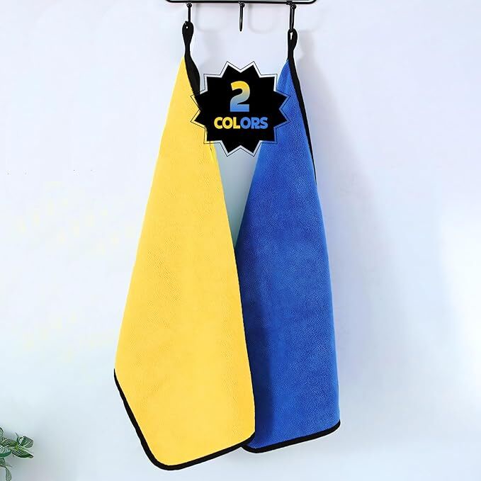 Microfiber Cleaning Cloth for Car & Home | Ultra Soft Dusting & Glass Cleaning Cloth – Lint-Free & Reusable (35X75Cm-2Pc)