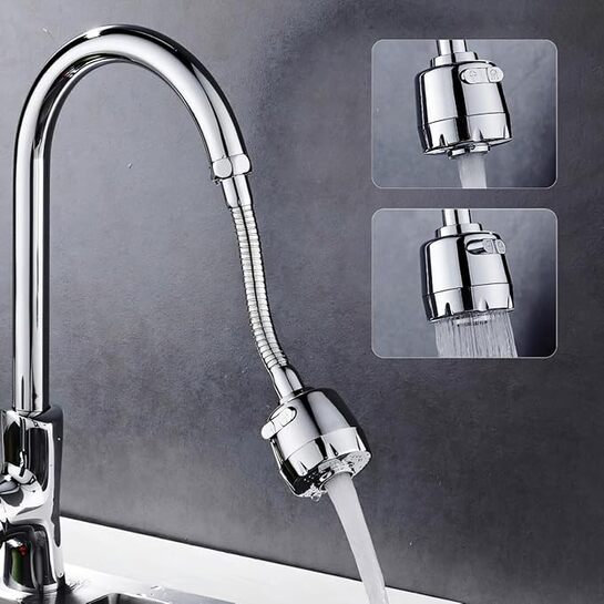 Kitchen Tap Extender – 360° Rotating Faucet Extension for Kitchen Sink & Basin