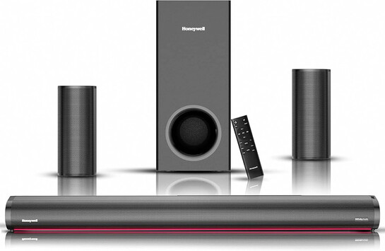 Honeywell Newly Launched Trueno U7000 Dolby Audio Soundbar 500W, 5.1Ch Surround Sound Home Theatre, Deep Bass Subwoofer, 2 Satellite Speakers, 6 EQ Modes, BT v5.3, AUX, USB, Optical Input, & HDMI/ARC 