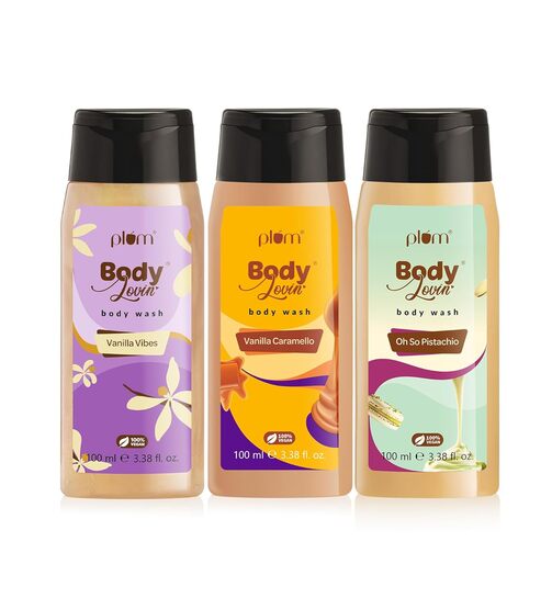 Plum BodyLovin’ Bakery Body Wash Trio | Vanilla Vibes, Vanilla Caramello & Oh So Pistachio 