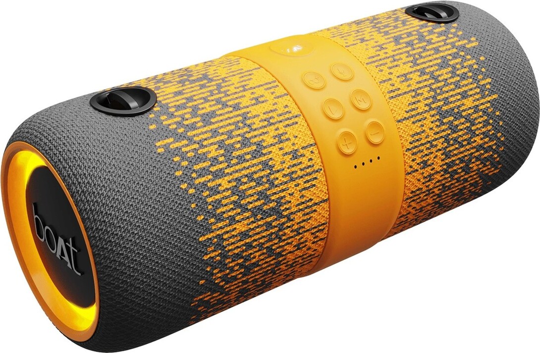 boAt Stone with upto 9 Hours Battery, IPX7 and RGB LEDs 14 W Bluetooth Speaker (Grey Hound, Mono Channel)