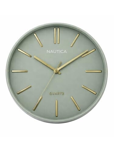 Nautica Luxury Finish Modern Wall Clock (3D-Solid Matt-Green)