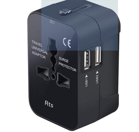 RTS Universal Travel Adapter – 150+ Countries | Dual USB | All-in-One | 89% OFF