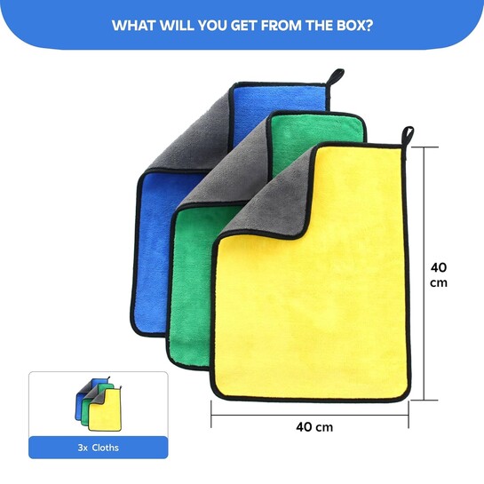 85% off Microfiber Cleaning Cloth (40X40Cm-3Pc)