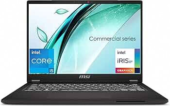 MSI Commercial 14 H, Intel 13th Gen i5-13420H, 36CM Business Laptop(16GB/512GB NVMe SSD/Windows 11 Pro/Intel Xe Graphics/Solid Grey/1.6Kg), A13MG-064IN : Amazon.in: Electronics