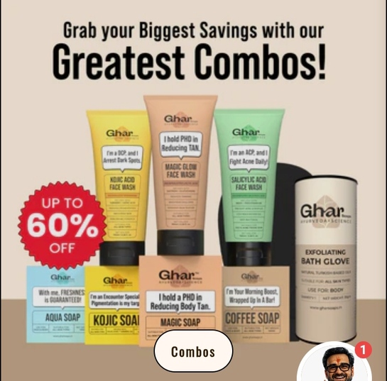  Ghar - Soaps De-Tan Combos – Buy 2 Get 2 FREE + Upto 60% OFF